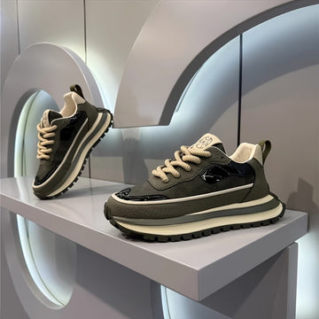 Men’s Slip-Resistant Solid Color Low-Top Sneakers,joggers