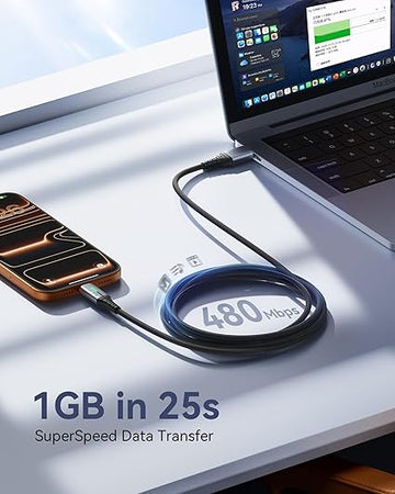 INIU USB C Charger Cable, 2m Type C Cable Fast Charging
