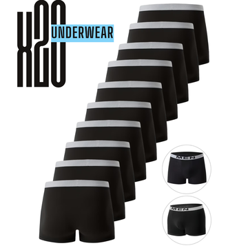 20-Pack Men’s Solid Color Boxer Briefs – Comfortable, Breathable Stretch Trunks