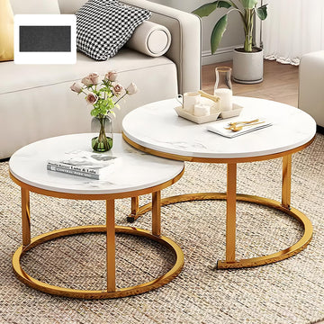 Set of 2 Round Nesting Coffee Tables