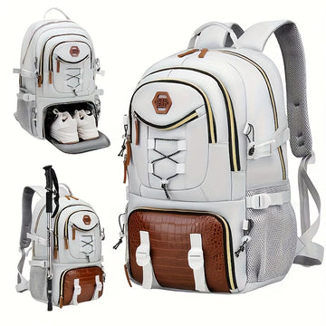 Stylish Casual Travel Backpack with Separate Shoe Compartment – Fits 15-Inch Laptop